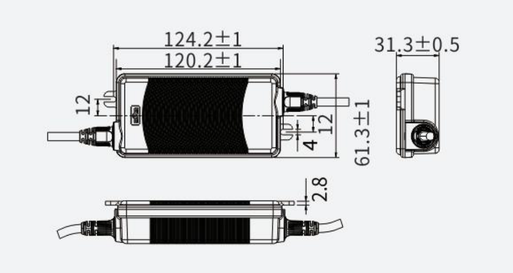 GVE-블랙 데스크탑 전원 어댑터-GM68