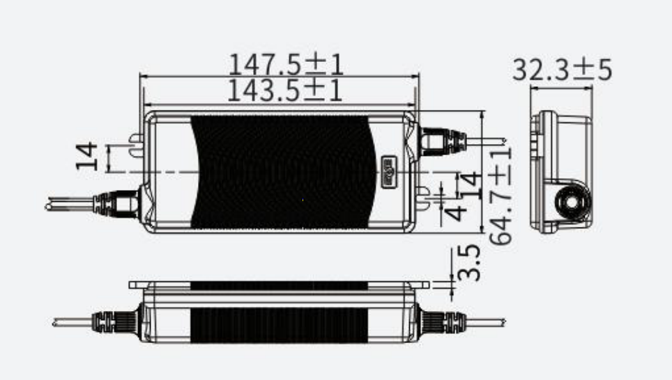 GVE-100-240VAC 50/60Hz 2.5A 데스크탑 전원 어댑터-GM100